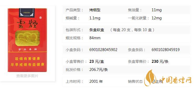 云煙軟珍品多少錢一盒2020價格圖片