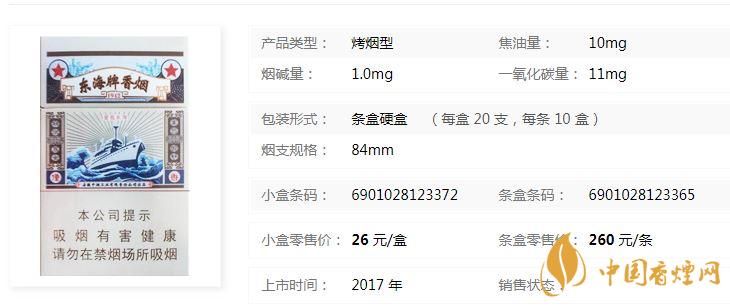 黃山東海牌香煙價格多少錢？黃山東海牌價格及圖片