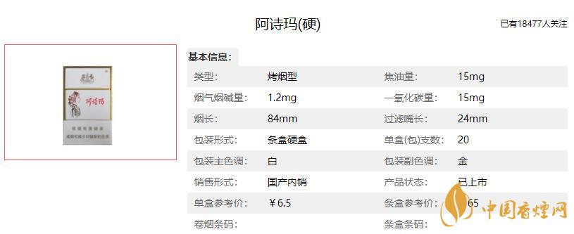 阿詩(shī)瑪香煙多少錢一包2021 玉溪阿詩(shī)瑪香煙多少錢一包